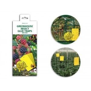 GREENHOUSE INSECT  YELLOW STICKY GLUE TRAP 5PC