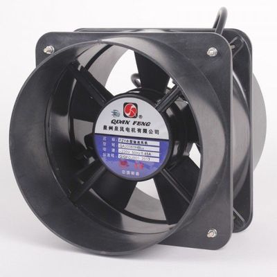 200MM BLACK INLINE FAN PLASTIC CASE