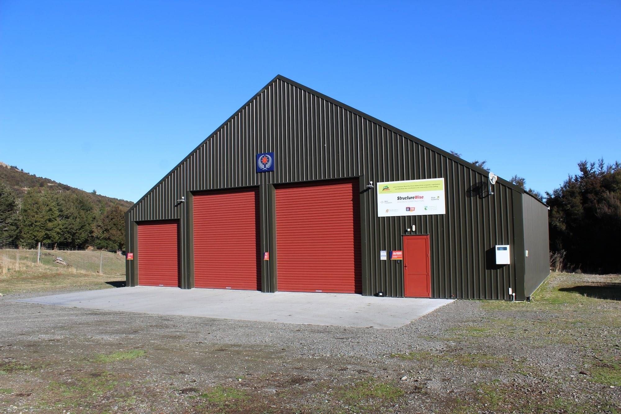 The Lyford Fire Station built by Scarlet Construction.