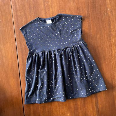 Navy/Gold stars easy fitting Dress