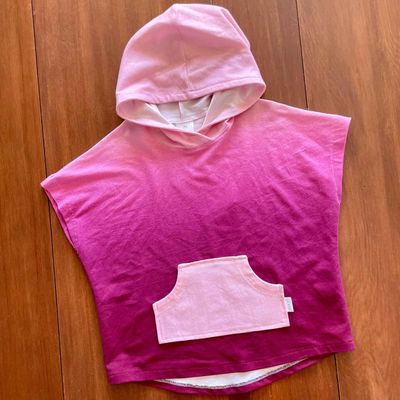 Dropped shoulder hoody - pink ombre