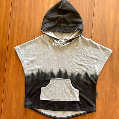 Dropped shoulder hoody - black ombre