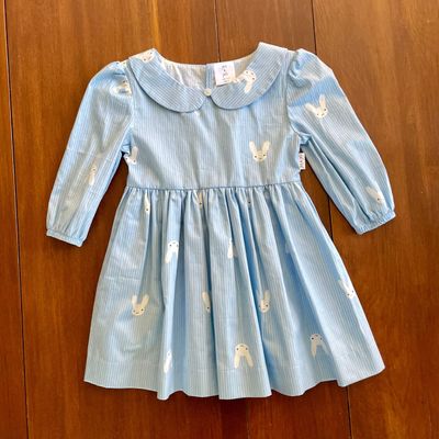 Vintage dress - blue bunnies