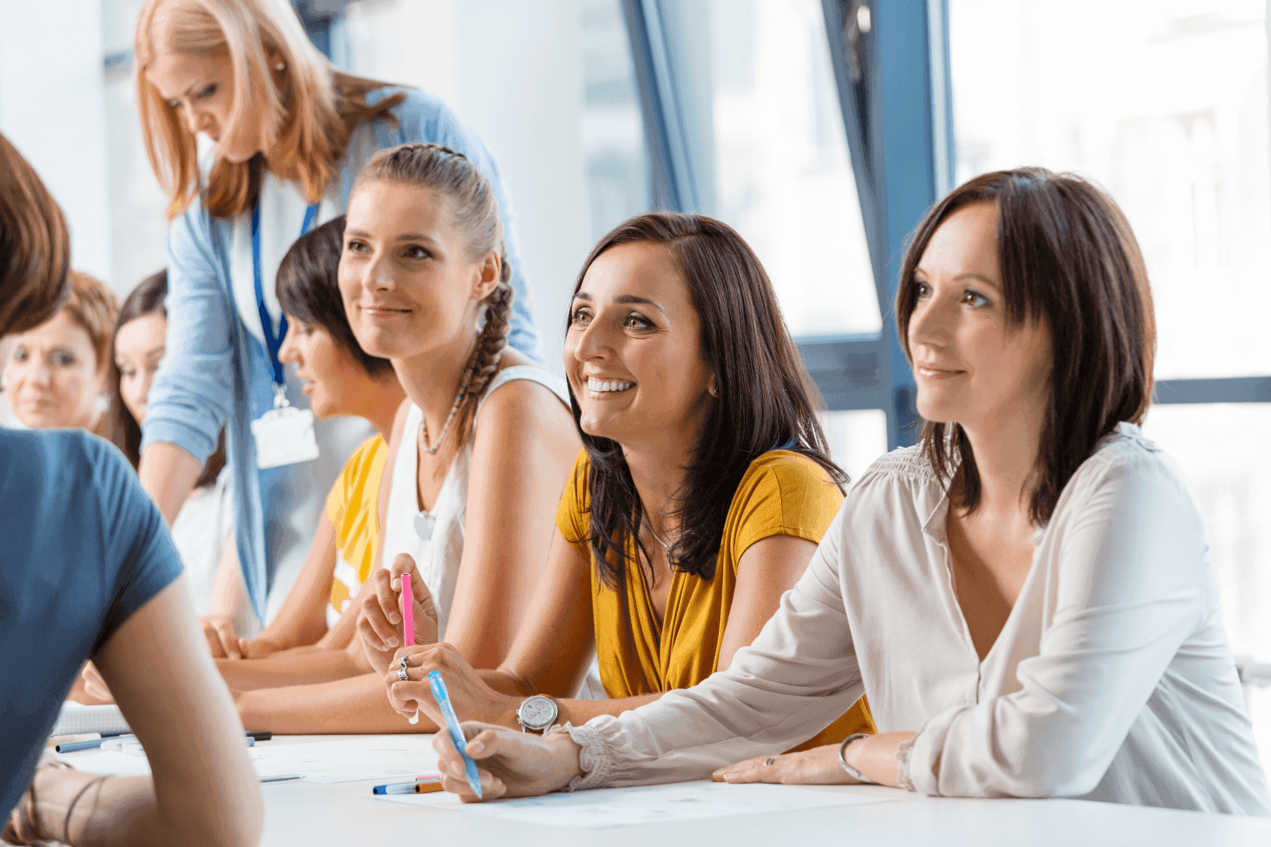 Parents attending training on emotional regulation in children