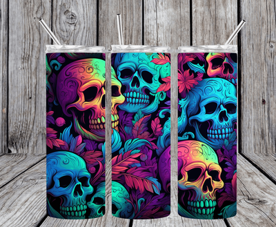 Rainbow Skull Tumbler 20oz