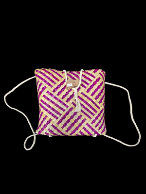 Purple Weaved Backpack