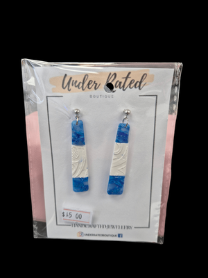 Blue/White Maori Earrings