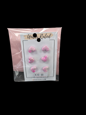 6 Pack Studs Pink