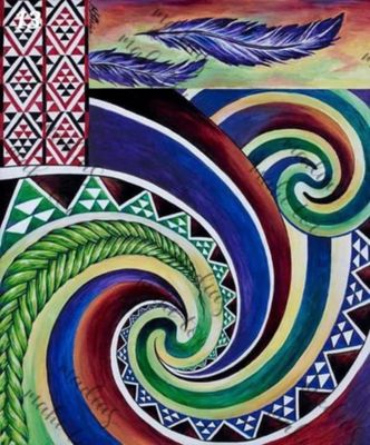 Raranga Print - Artist Madia Purvis-Manihera