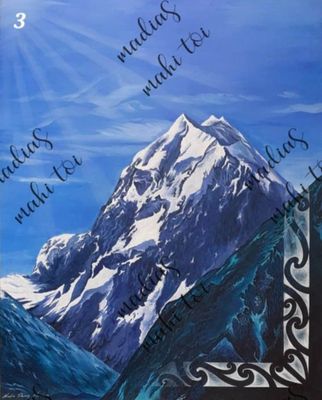 Aoraki Print - Artist Madia Purvis-Manihera