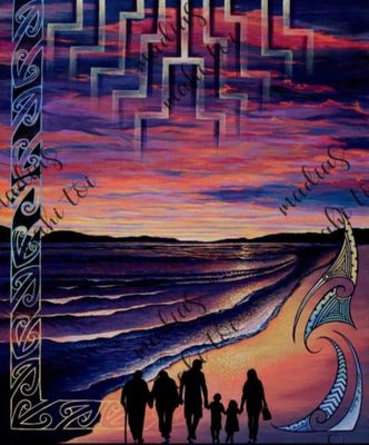 Whanau Print - Artist Madia Purvis-Manihera