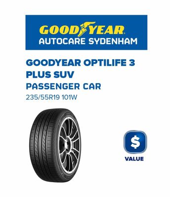 GOODYEAR OPTILIFE 3 PLUS SUV 235/55R19 101W