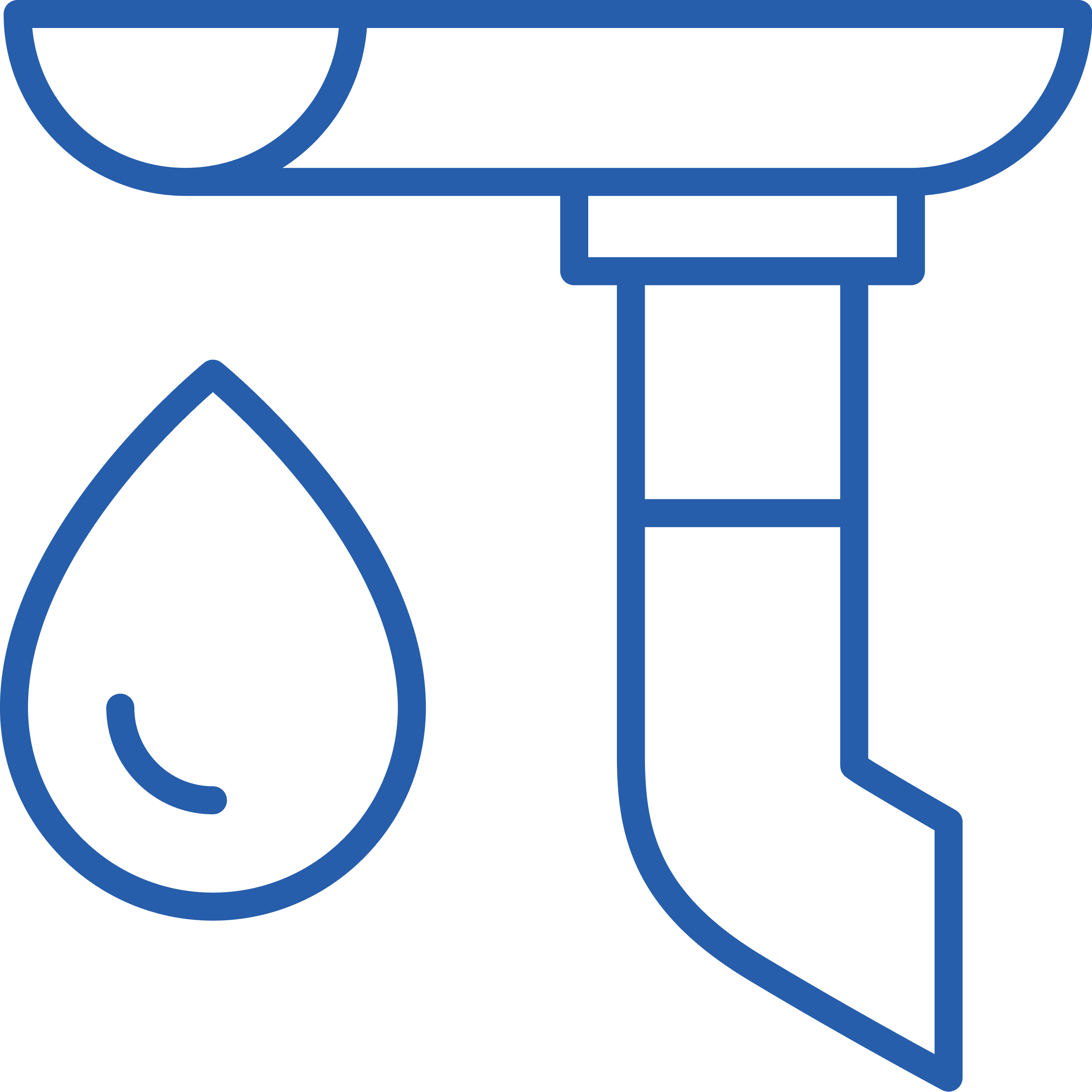 Image of blue icon representing leaking gutter.