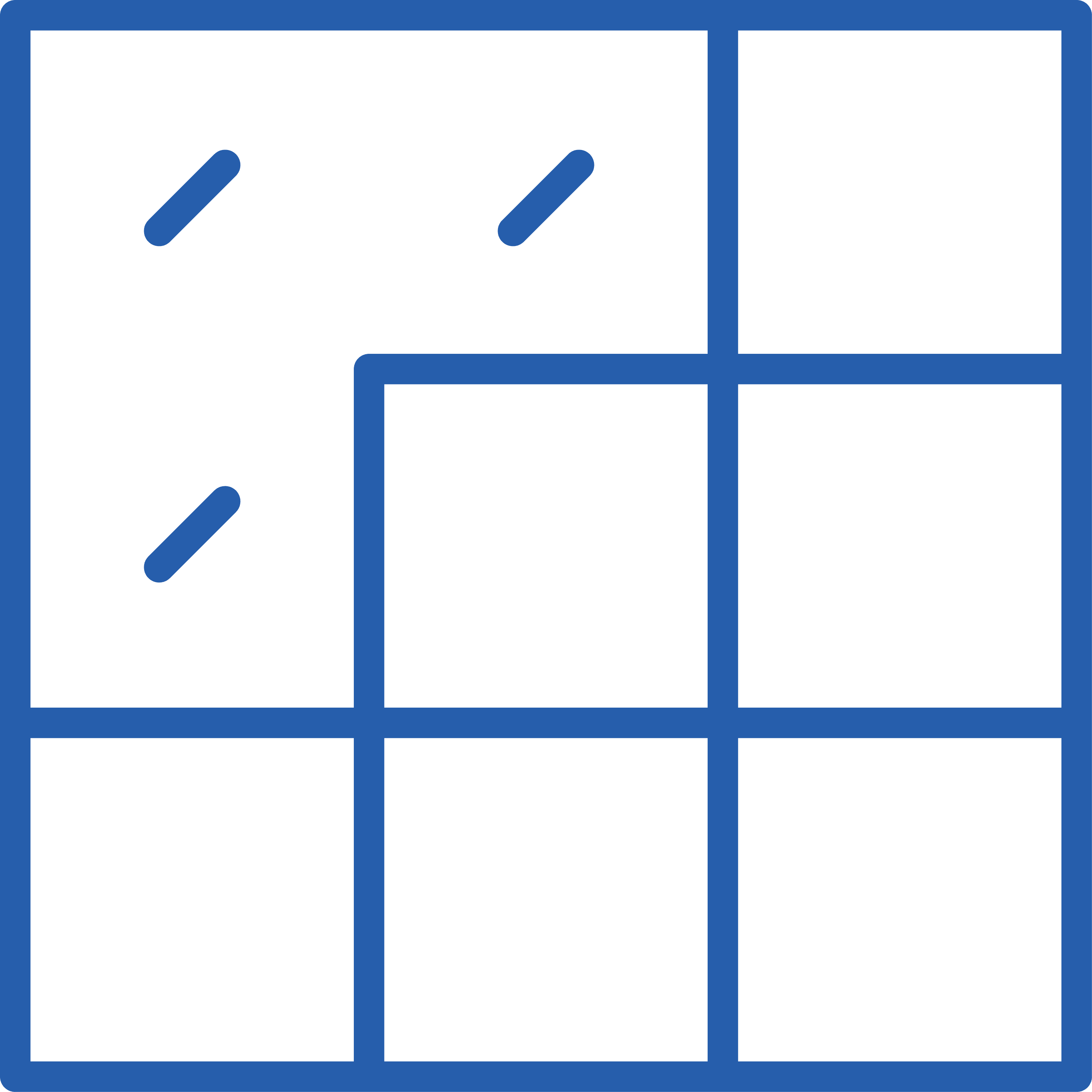 Image of blue icon representing tiling.
