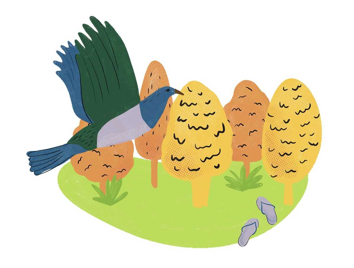 Epic adventure school holiday camps at Tui Ridge Park. Image of illsutrated mug of cocoa and marshmallows