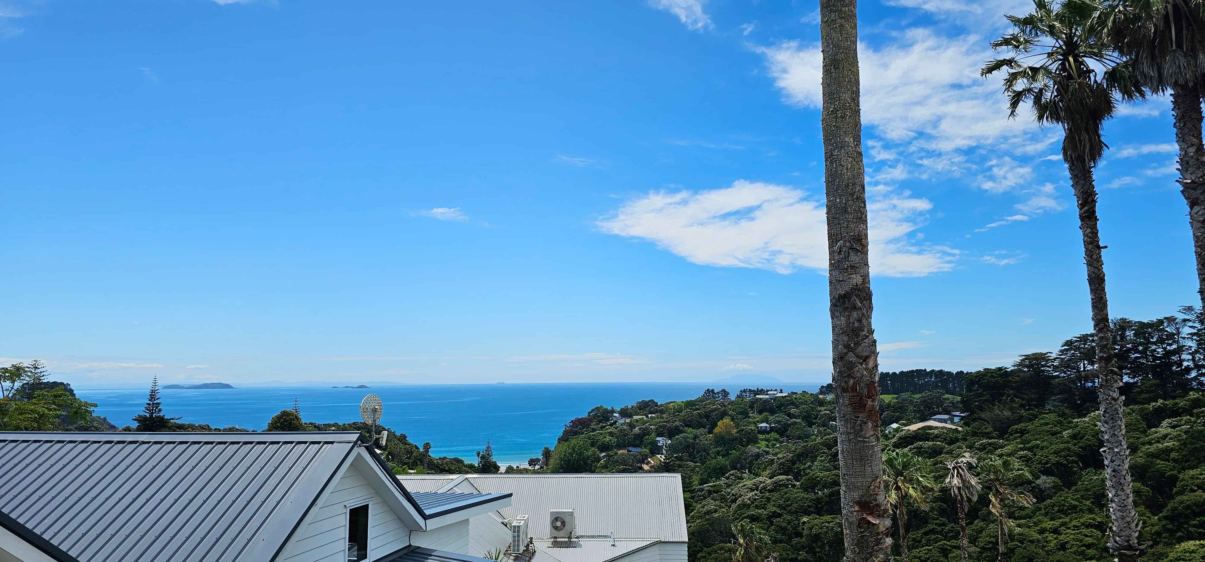 Palm Beach Chalet View of Mawhitipana Bay & the Greater Hauraki Gulf