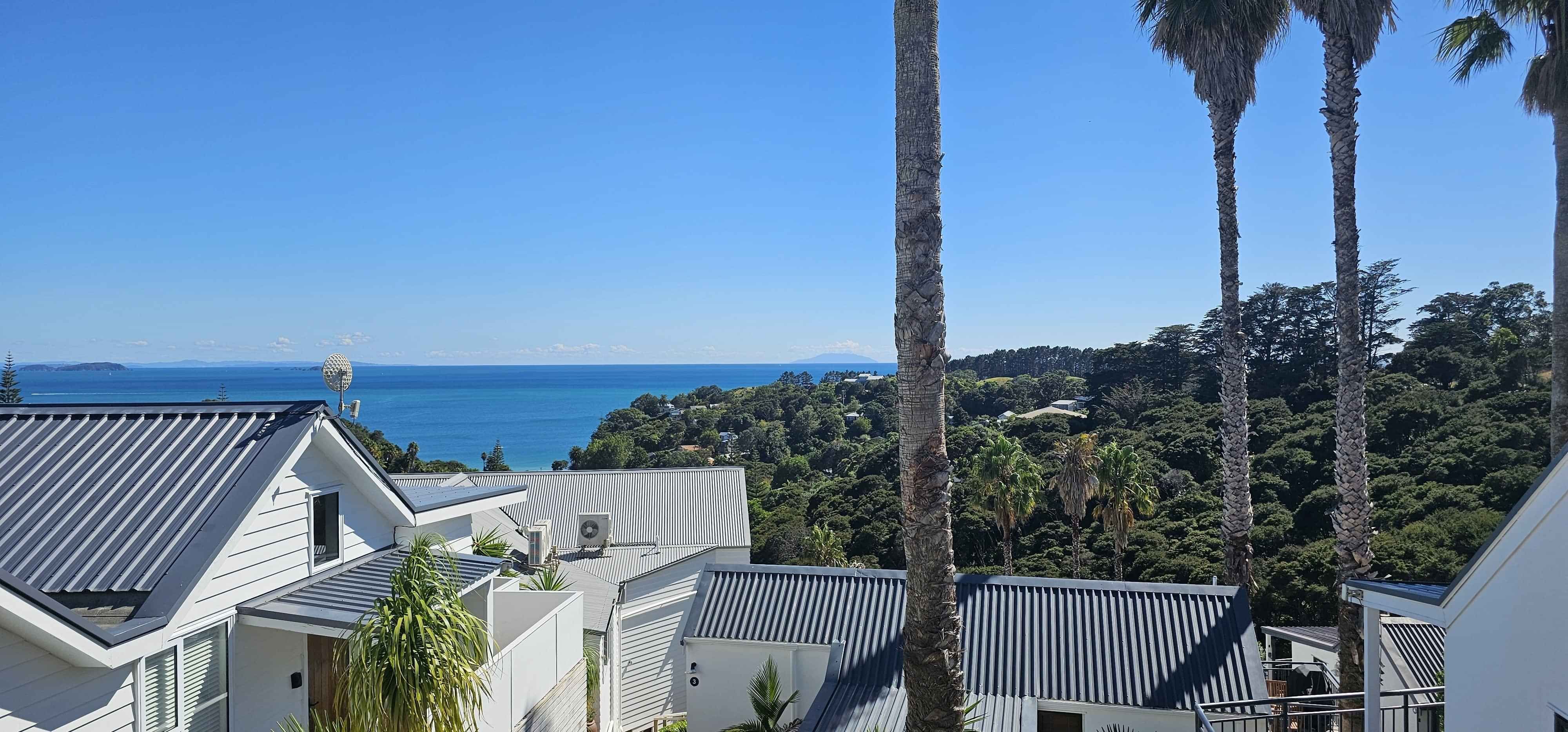 Palm Beach Chalet View of Mawhitipana Bay & the Greater Hauraki Gulf