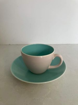 Poole Pottery Twintone Espresso/Demitasse Duo - Mid-century