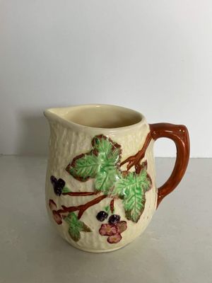 Shorter and Son Majolica Jug featuring Blackberry Branches
