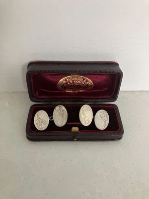 Sterling Silver Cufflinks - Koru Design - Birmingham 1911