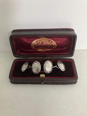Victorian Sterling Silver Cufflinks - Birmingham 1890