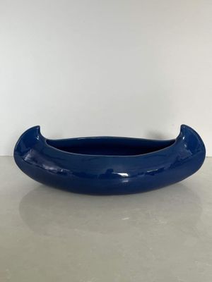 C. H. Brannam Pottery Cobalt Blue Canoe Planter