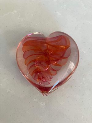Heart Paperweight - Art Glass