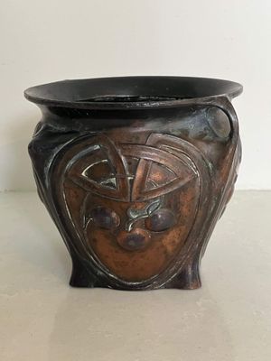 Small Art Nouveau Metal Jardiniere/Planter