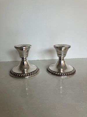 Rogers Mid-Century Sterling Silver Candlesticks