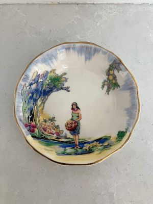 Art Deco H &amp; K Tunstall "Tahitian Girl" Dish