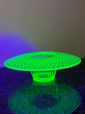 Uranium Glass Art Deco Jobling Posy Vase