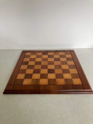 Drueke double-sided solid Walnut &amp; Birch Chess Board, Grand Rapids, Michigan, 1960s