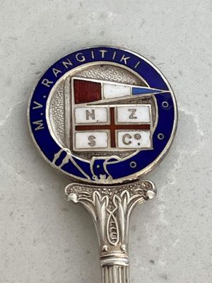 Rare MV Rangitiki (NZSC) Sterling Silver Souvenir Spoon - 1954