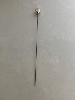 Sterling silver sphere topped Hatpin - Crisford and Norris, Birmingham, 1910