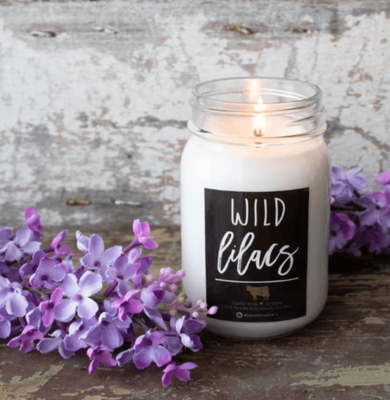 Milkhouse Candle Co Farmhouse Mason Jar Candle Wild Lilacs