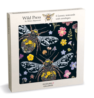 Museums &amp; Galleries Wild Press Bumblebee 6 Pack Blank Luxury Notecards