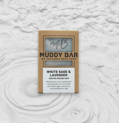 Muddy Bar Soap White Sage &amp; Lavender 95gr Bar