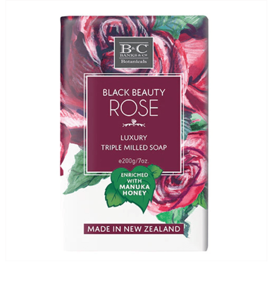 Banks &amp; Co Black Beauty Rose Luxury Soap Bar 200gr