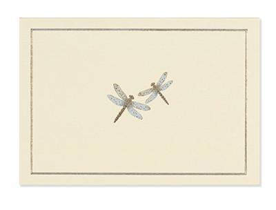 Peter Pauper Press Blue Dragonfly 14 Pack Blank Notecards