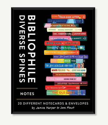 Chronicle Books Bibliophile Diverse Spines 20 Boxed Blank Notecards