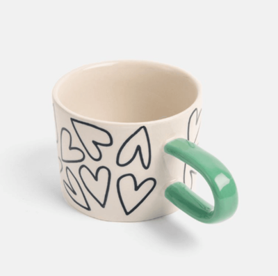 Caroline Gardner Mono Outline Heart Mug