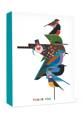 ​Pomegranate Charley Harper Rainforest Birds Thank You Boxed Notecards