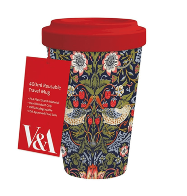 ​Museums &amp; Galleries  Strawberry Thief  PLA Travel Mug​