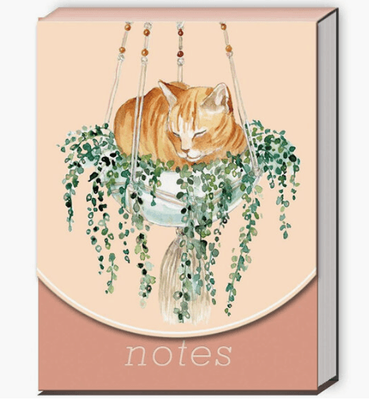 Punch Studio - Tabby &amp; House Plant - Pocket Notepad