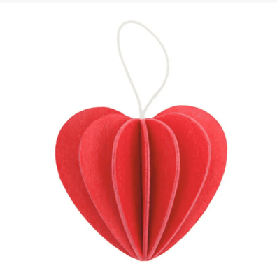 LOVI 3D HEART 4.5cm sm Bright Red