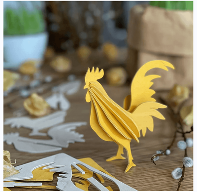 LOVI 3D ROOSTER 10cm Yellow