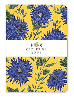 Museums &amp; Galleries Catherine Rowe Blue Flowers A5 Luxury Notebook