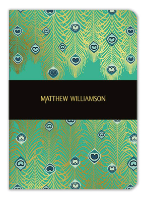 Museums &amp; Galleries Mathew Williamson Jade Peacock Heart  A5 Luxury Notebook