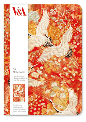 Museums &amp; Galleries Kimono Cranes  A5 Luxury Notebook