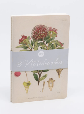 100% NZ  - Botanical Illustration Notebook Set